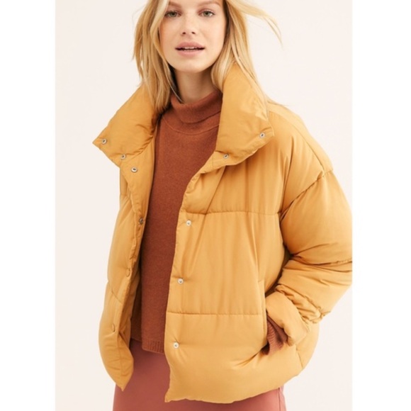 Free People Weekender Puffer Jacket in Bronze - Picture 1 of 5